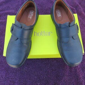 NWT Hotter Sugar Loafers Comfort Concept Blue Leather Shoes